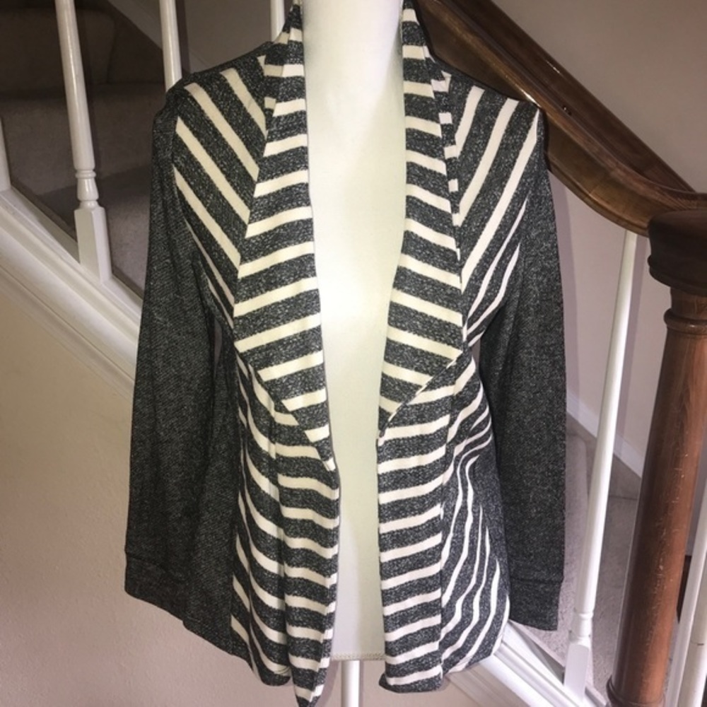 Potter’s pot gray striped cardigan sweatshirt L‎